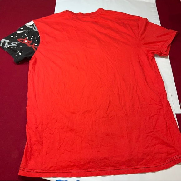 Hustle GS-115 RED Grafitti Art T-Shirt black Splatter Street Hip Hop Drip Men XL - Picture 9 of 9